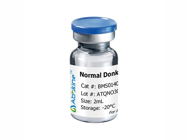 Fig. Normal mouse serum is processed from blood collected from non-immunized normal adult mouses. Normal serum diluted to 5%-20% (v/v) in PBS is strongly recommended as a blocking reagent to reduce background from non-specific binding, or control for most immunoassay applications. 2ml, 10ml package sizes are available, whicle bulk size available upon request.